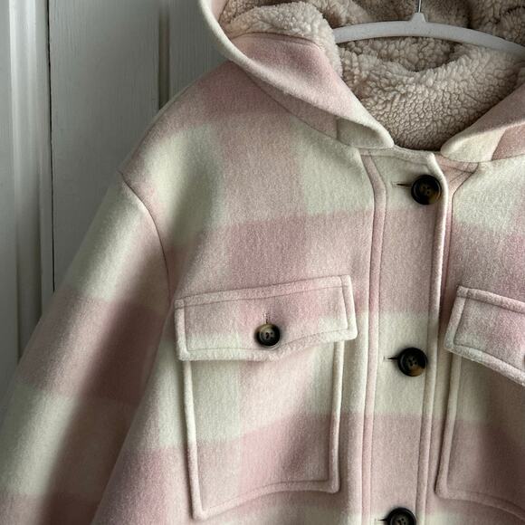 Sundance Susanna Plaid Oversized Hooded Wool Blend Coat NWT - Picture 4 of 11